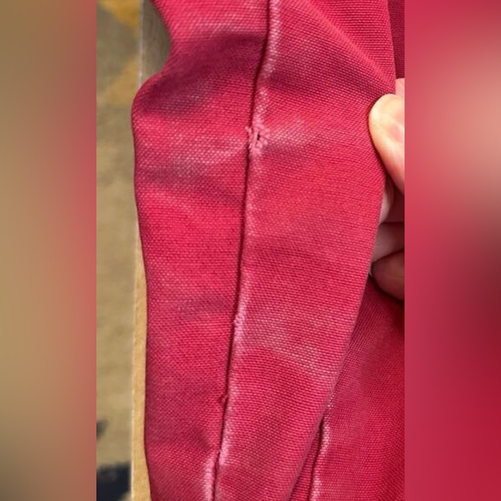 L.L. Bean Women's Raspberry Canvas Jacket with Corduroy Collar - Picture 8 of 15